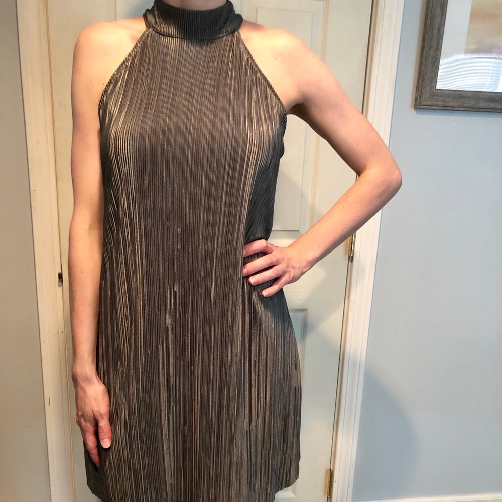Olive shift dress.